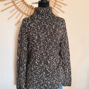 Chico's Brown and White Turtleneck Sweater